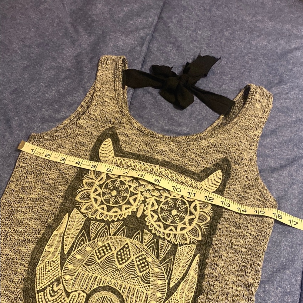 Gray Owl Graphic Tank Top - Picture 6 of 9